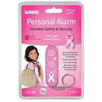 Security Equipment Corp. Personal Alarm Pink, (SBCPANBCF01)-Keychain attaches to backpack, purse or keys for convenient