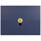 St. James Document/Certificate Holders - Gold Award Seal with Single Black Ribbon - Navy Blue - 5 Pack-Add ceremony, elegance and sincerity to the act of giving recognition