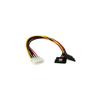 StarTech 12In Lp4 To 2X Sata Power Y Cable Adapter-Connector on First End: 1 x 4-pin LP4 Male