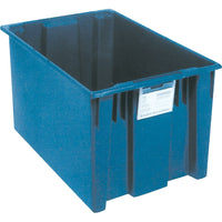 Quantum Storage Systems Stack & Nest Totes, 15" x 29.5" x 19.5", Blue-Colour: Blue