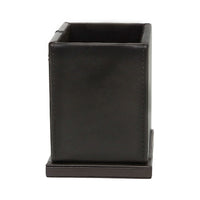 Ashlin Salvato Felt-Lined Desk Pen Box – Black-Pen Caddy with rectangular base for the desk. Lined inside  to protect your pens. Felt lined base to protect your desk surface. Suitable for executive desks and boardrooms
