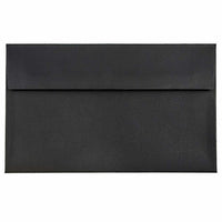 JAM Paper A9 Invitation Envelopes, 5.75 x 8.75, Black Linen Recycled, 1000 Pack (900906807B)-Black