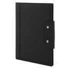 Tru Red Minimal Padfolio - Vegan Leather - Black (WRC2396TR-BLACK)-Pressure buttons closure