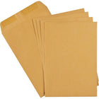 Staples Gummed Kraft Catalogue Envelopes - 7-1/2" x 10-1/2" - 100 Pack-Features a heavily gummed flap closure that activates with moisture for secure sealing