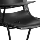 Flash Furniture Black Ergonomic Shell Chair with Right Handed Flip-Up Tablet Arm-880 lb. Weight Capacity
