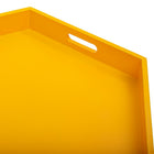 CTG Wooden Hexagon Tray, White, Yellow, 2 Pack-Eacg tray is in a different color for an eye-appealing effect