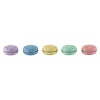 Pep Rally Macaron Erasers - 5 Pack-Assorted colours, macaron shape