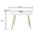 Danawares Modern Desk with Storage - White-Great item for any room with its modern and versatile look