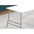 Monarch Specialties 3790 Coffee Table - 40"L/White/Silver Metal-Assembly required: Illustrated instructions and all hardware are provided for convenience (additional tools may be needed)