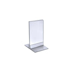 Azar Displays 5" x 3.5" Vertical/Horizontal T-Strip Acrylic Sign Holder, Clear, 10 Pack (102731)-Used vertically or horizontally depending on what suits best for your needs
