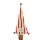 Mudpie Check Tree Sitter - Small (40030120S)-Cotton Flannel plush tree with canvas patch decor