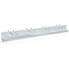 Azar Displays 2" x 16" J-Bar System, 4 Pack-Plastic hooks attached for easy mounting