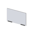 Mark Maker Modular Sneeze Guard Front - 35.5" W x 23.5" H panel 1/4" Clear Acrylic -2 8" aluminum bottom rails - no pass through-Attach modular panel sides to extend the length of your divider using Plastic Living Hinges (Flex Hinges).
