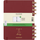 Moleskine Undated Extra Large Hard Cover Spiral Planner - 7.5" x 10" - Crush Cherry-13
