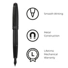A.T. Cross - Stylo-plume Bailey - noir - plume moyenne-Les stylos Cross sont des cadeaux parfaits depuis plusieurs générations et sont fièrement offerts dans une boîte-cadeau de qualité supérieure.