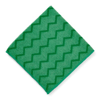 Rubbermaid HYGEN Microfiber General Purpose Cloth - Green 16" x 16"-High-quality, 16-split microfiber