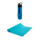 Bodico Yoga Mat & Silicone Water Bottle Set - Blue-Includes one yoga mat and a silicone water bottle, a perfect combo for your workouts
