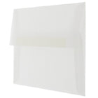 JAM Paper 4bar A1 Envelopes, 3.63 x 5 1/8, Translucent Vellum Clear, 50 Pack (900797921I)-Blank interior for personalized message