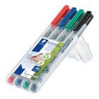 Staedtler Lumocolor Non-Permanent Wet Erase Markers – Superfine Tip – Assorted Colours – 4 Pack  -Assorted colours