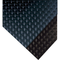 Wearwell Diamond-Plate Runner No. 385, 3' x 75', Black-High-tech industrial runner for indoor use