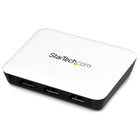 StarTech USB 3.0 to Gigabit Ethernet NIC Network Adapter with 3 Port Hub, White-Maximize capability by turning a single USB 3.0 slot into a Gigabit network connection and 3 port USB 3.0 hub