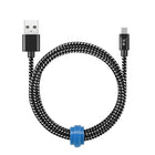 Blu Element Braided Charge/SyncUSB-C 4ft Zebra (B4TCZB)-Extra durable, braided design resistant to wear and tear
