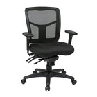 ProGrid Mid Back Chair with Seat Slider, Ratchet Back, Multi-Function Control, Black-ProGrid mesh back and coal FreeFlex fabric seat