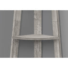 Monarch Specialties 2433 72"H Bookcase - Industrial Grey Corner Accent Etagere-Weight capacity per shelf: 30 lbs