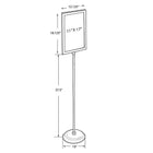 Azar Displays Double Sided Frame Floor Display, 17" x 11" (300284)-Weighted Base Keeps Stand Stable & Upright