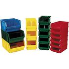Quantum Storage Systems Giant Stacking Containers, 18.375" W x 29" D x 11.875" H, Yellow-Capacity: 150 lbs.
