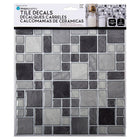 CTG Brands Square Wall Tile, 10" x 10", Grey, 6 Pack-Set: comes in a box of 6 premium quality wall tiles, suitable for smooth and clean surfaces