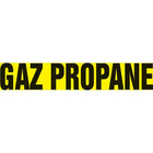 Self-Stick Vinyl Pipe Markers, Gaz Propane, SAZ027, 5 Pack-Colour - Black on Yellow