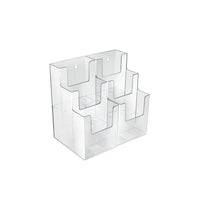 Azar Displays 3-Tier 6-Pocket Trifold Brochure Holder, 2 Pack (252815)-Brochure holders