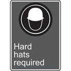 Canadian Standards Association Identification Safety Signs, Hard Hats Required, SU570-Language - Bilingual