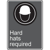 Canadian Standards Association Identification Safety Signs, Hard Hats Required, SU570-Language - Bilingual