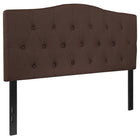 Flash Furniture Cambridge Tufted Upholstered Full Size Headboard - Dark Brown Fabric-Panel Headboard