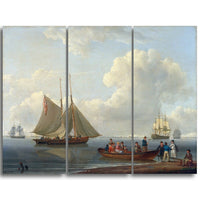 Designart William Anderson, A Wherry Taking Passengers Out Canvas Art Print, (PT5001-3P)-Print