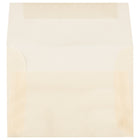JAM Paper 4bar A1 Envelopes, 3.63 x 5 1/8, Translucent Vellum Spring Ochre Ivory, 50 Pack (1591612I)-Blank interior for personalized message
