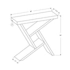 Monarch Specialties 2406 Accent Table - 36"L/Black/Cement-Look Hall Console-Sleek white and grey-cement-look finish on all sides