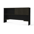 Bestar Pro-Concept Plus Hutch with Sliding Door, Deep Grey & Black (110522-1132)-Hutch