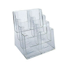Azar Displays 4-Tier 8-Pocket Brochure Holder, Tri-Fold (252377)-For tri-fold sized brochures