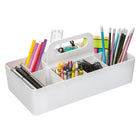 Gry Mattr Polypropylene Storage Box with 8 Spacer Layer - 12.99"L x 6.6"W x 5.9"D - White-Mix and match with other sized organizers under Gry Mattr