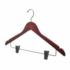 Eddie's Hang-Up Display Ltd. Wooden Suit Hanger, 17.5", Cherry, 100 Pack-Flat profile