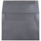 JAM Paper A6 Invitation Envelopes, 4.75 x 6.5, Stardream Metallic Anthracite Black, 50 Pack (GCST656I)-Blank interior for personalized message