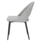 My Home My Living Polyester Side Chair - Light Grey - 2 Pack-Rounded back design
