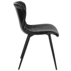 Flash Furniture Bristol Contemporary Upholstered Chair - Black Vinyl-Stylish Curved Back