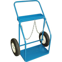 Kleton Gas Cylinder Carts, Pneumatic Wheels, 25" W x 13" L Base, 400 Lbs.-Base Dimensions 25" W x 13" L