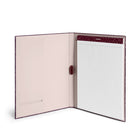 Poppin Elements Letter Size Padfolio with Writing Pad - Wine-Dimensions: 9.6"W x 12.5"H x 0.87"D