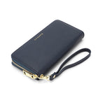 Champs RFID Zip-Around Wallet -  Navy-Zip pocket centre divider