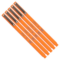 Marvy Uchida Ultra Fine Felt-Tip Pen - Orange - 5 Pack-Colour: Orange